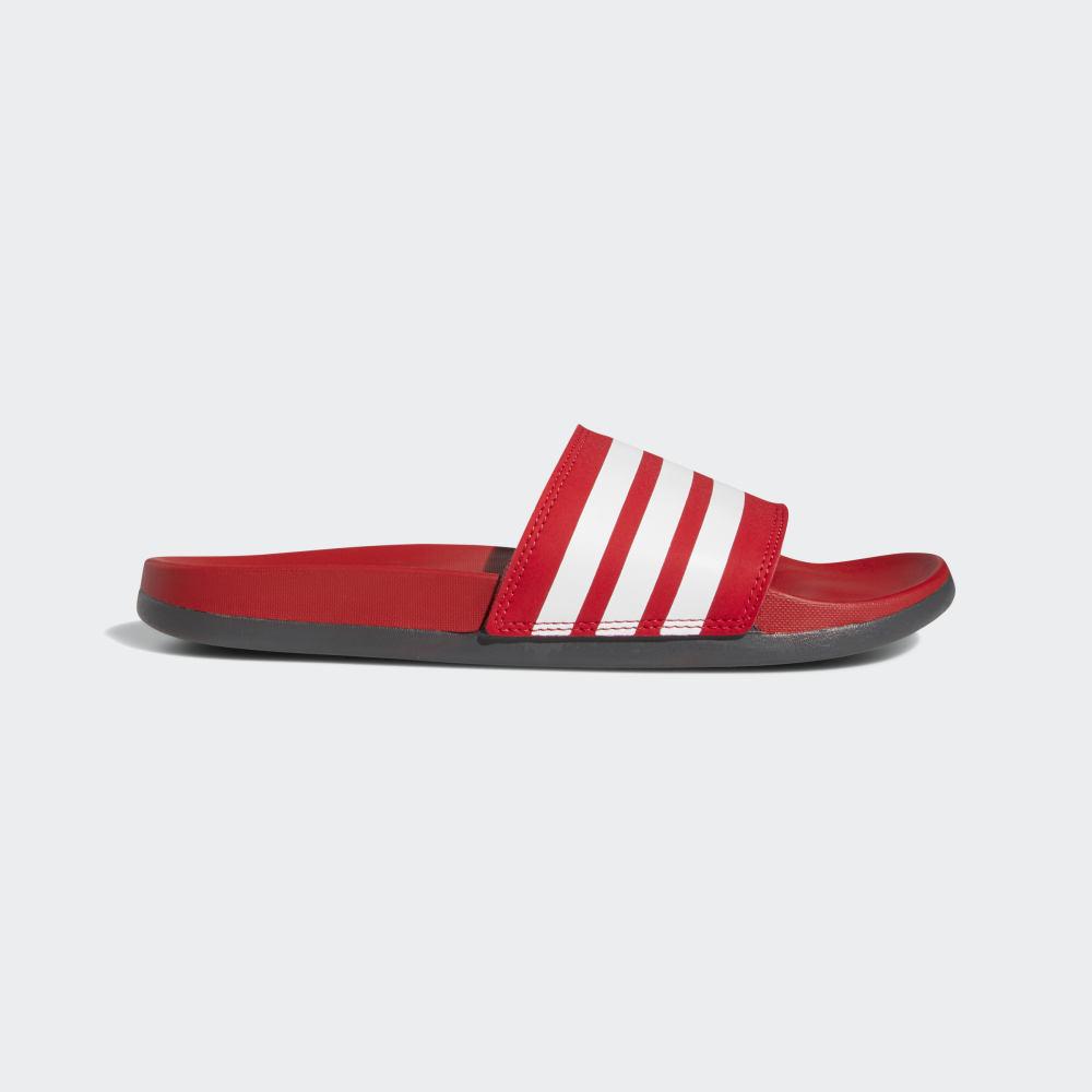 Adidas Men's Adilette Comfort Slides Deep Red/White/Grey Ireland EG1852